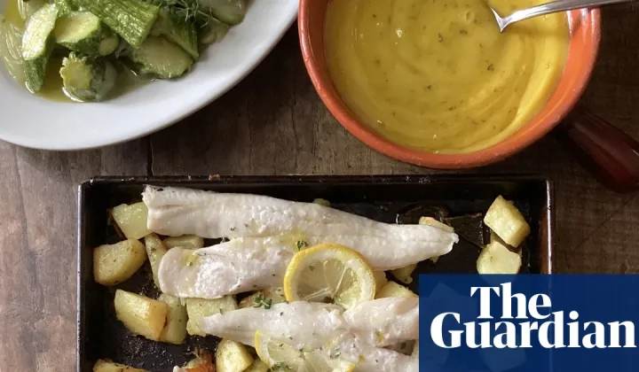 Rachel Roddy’s Baked Fish and Potatoes with Oregano and Lemon Mayonnaise Recipe