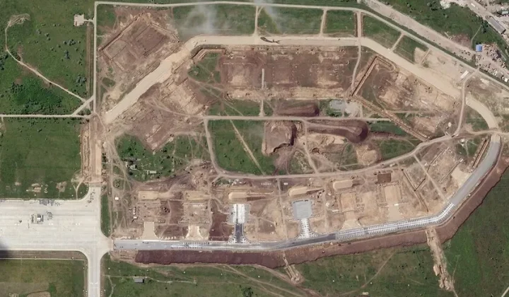 Satellite Images Show Russia Fortifying Nuclear Bomber Fleet Amidst Ukrainian Drone Threat