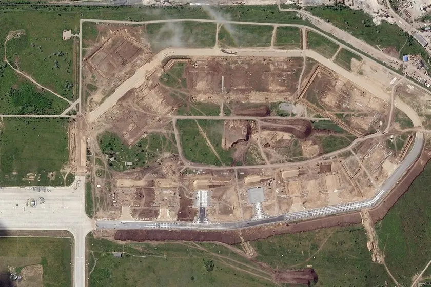 Satellite Images Show Russia Fortifying Nuclear Bomber Fleet Amidst Ukrainian Drone Threat