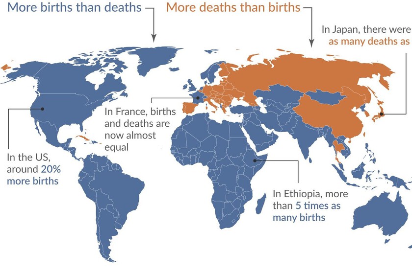 Global Population Trends Highlight Stark Divide: Nations Facing Decline Versus Growth