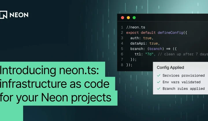 Neon Introduces neon.ts for Infrastructure as Code in TypeScript