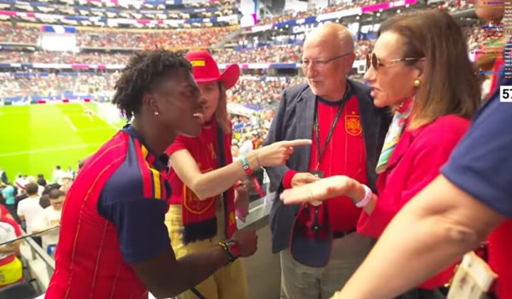 Spanish Business Leaders Ana Botín and Juan Roig Meet Streamer IShowSpeed at World Cup
