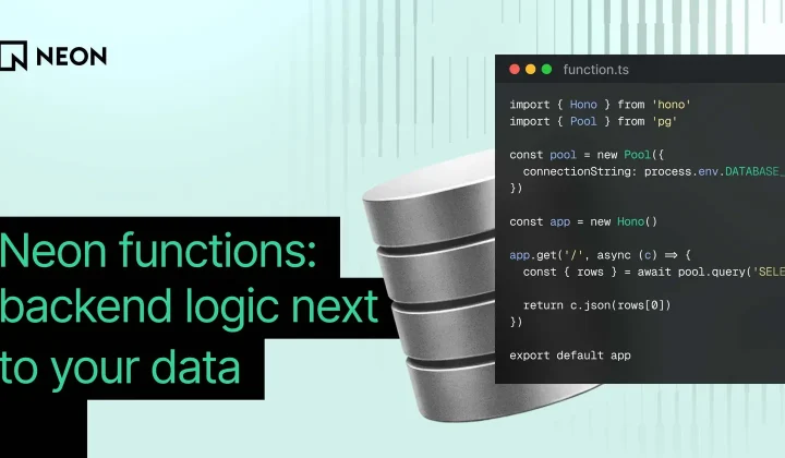 Neon Functions puts Node.js compute on Postgres branches for AI agent backends